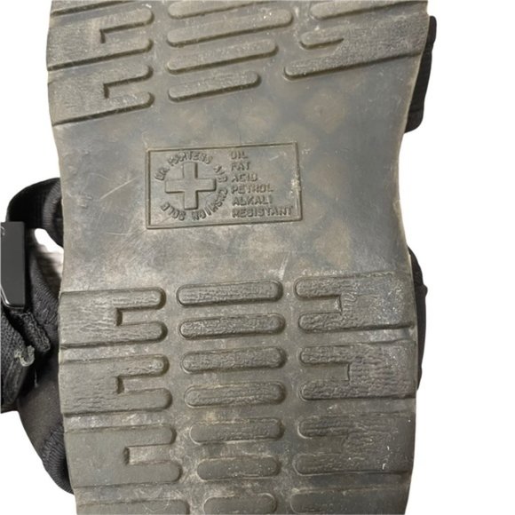 Dr. Martens Airwair Black Fabric/Leather Platform Sandals Unisex 9M/10WPre-Owned - Picture 7 of 12